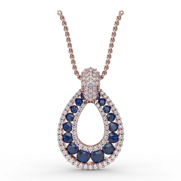 Steal The Spotlight Sapphire and Diamond Pendant