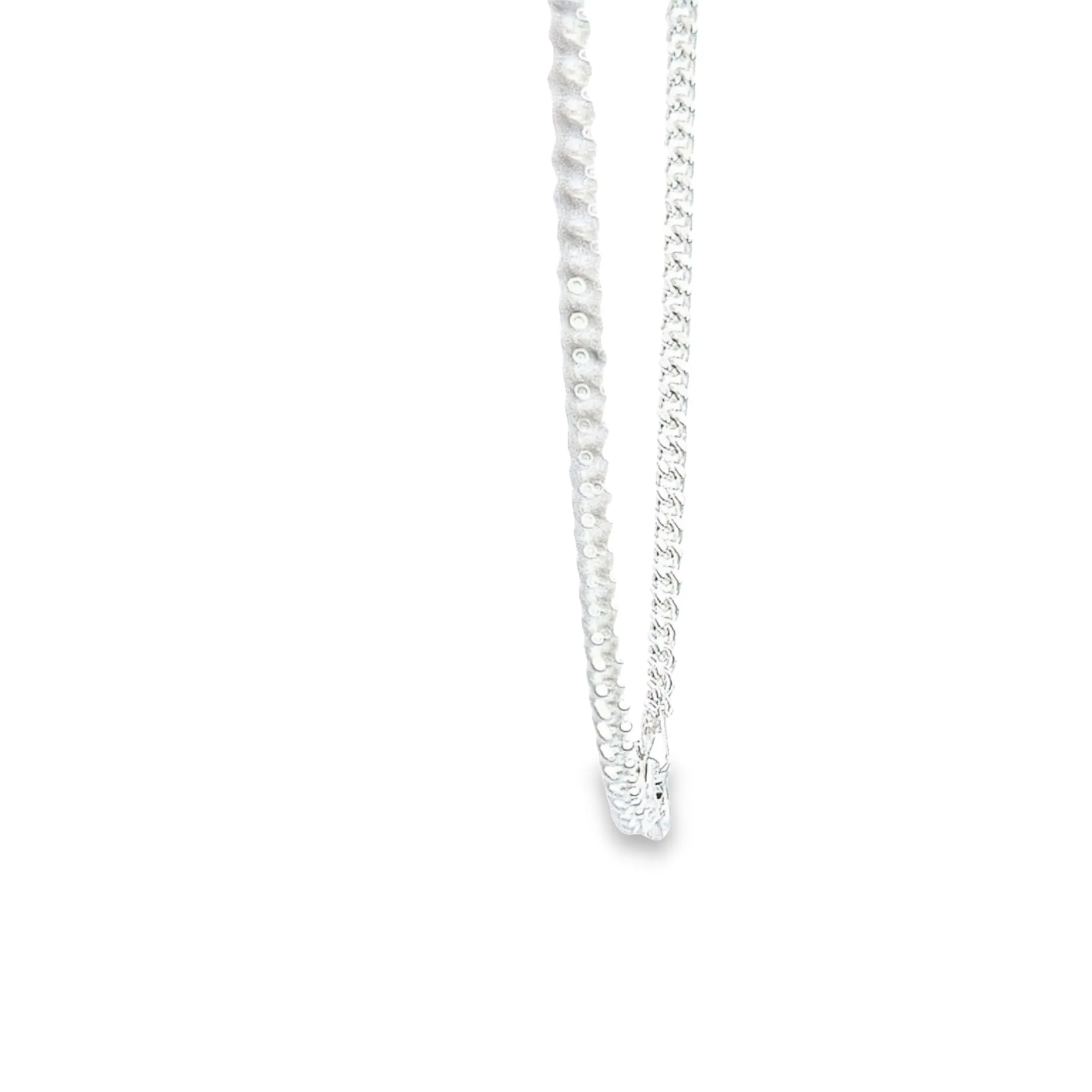 Sterling silver 24"/61cm Diamond cut curb link chain 35642