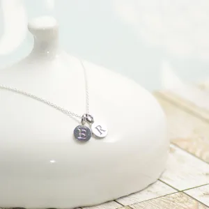 Sterling Silver Double Initial Necklace