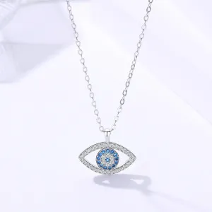 Sterling Silver Evil Eye Necklace Eye Pendant