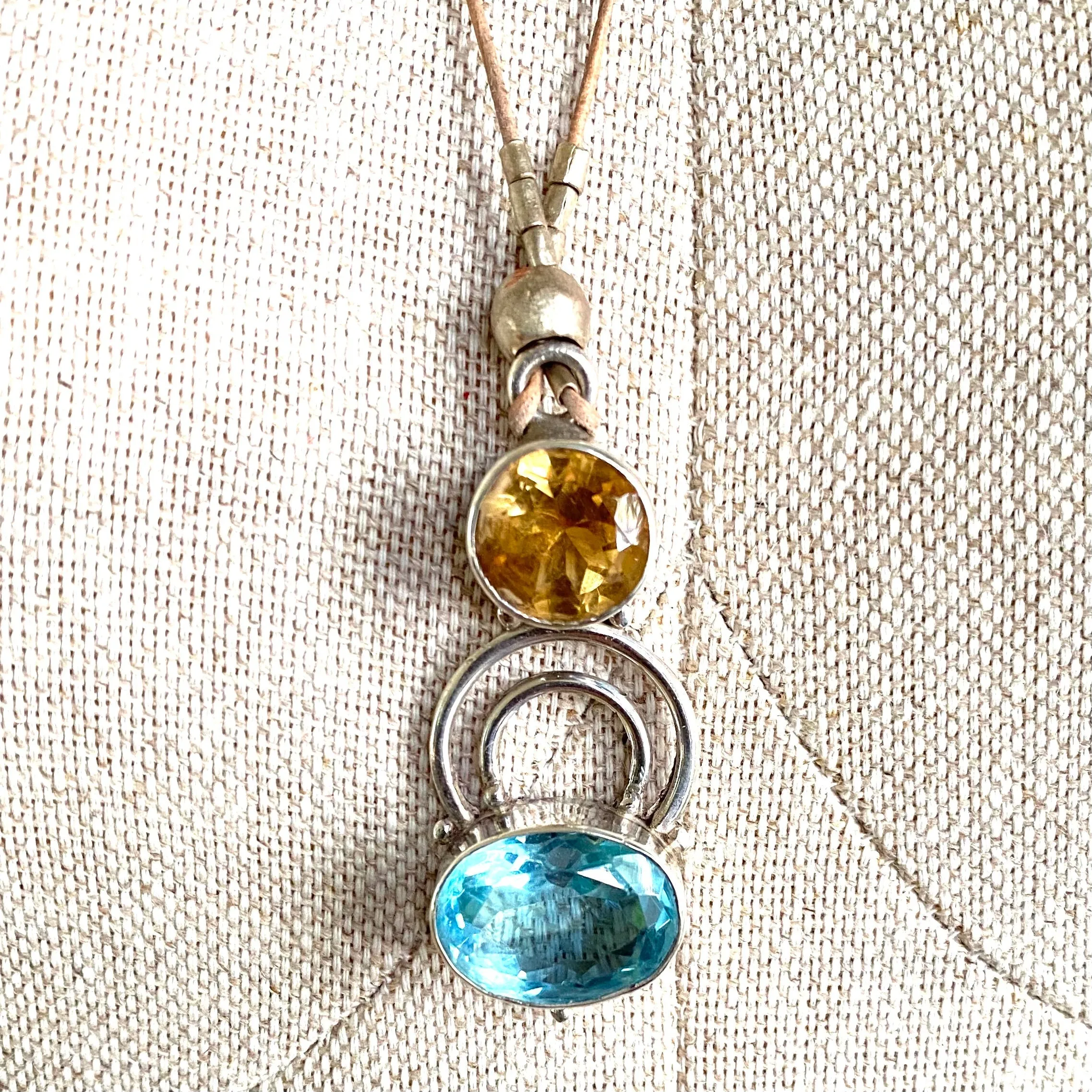 Sterling Silver Gem Necklace