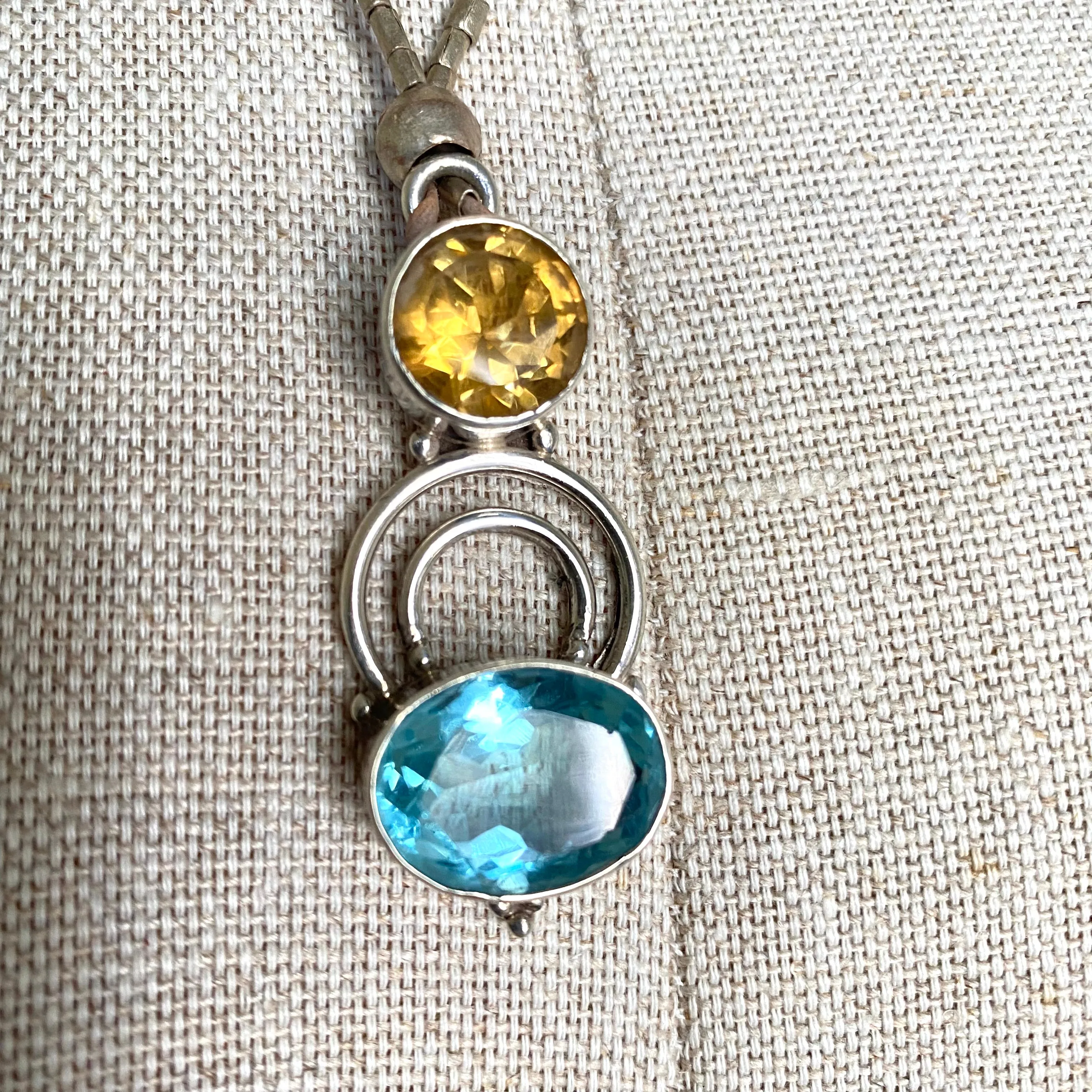 Sterling Silver Gem Necklace