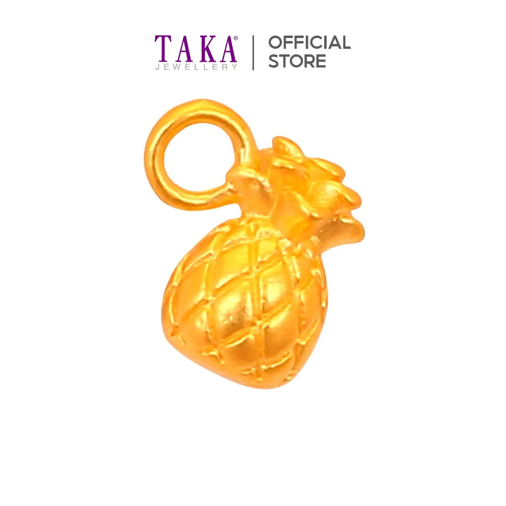 TAKA Jewellery 999 Pure Gold Mini Pineapple Pendant