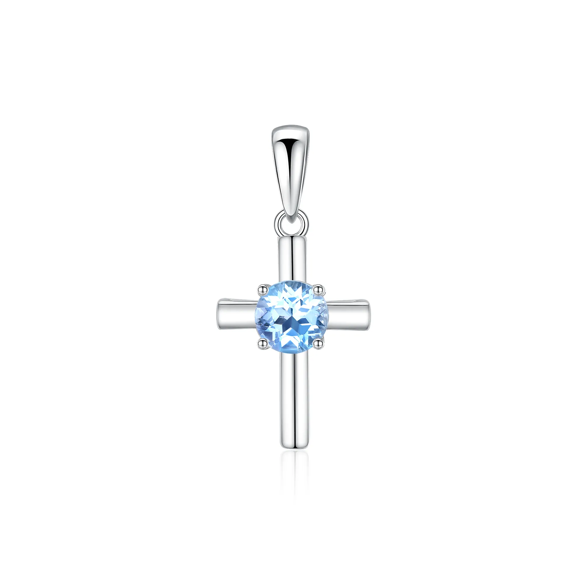 TAKA Jewellery Cross Gemstone Pendant 9K Gold