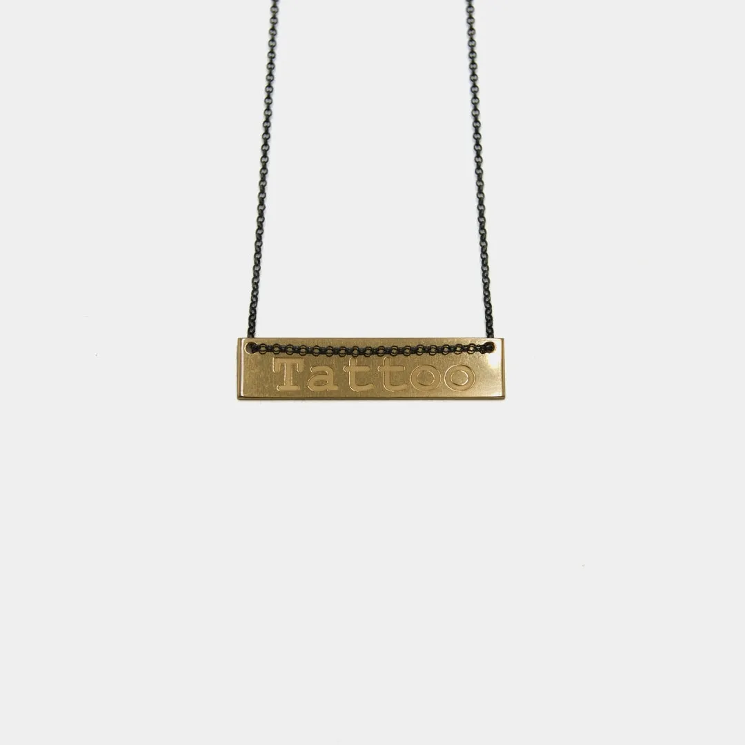 Tattoo - necklace - gold plated