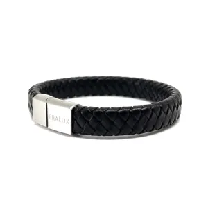 The Black and Silver Leather Bracelet II