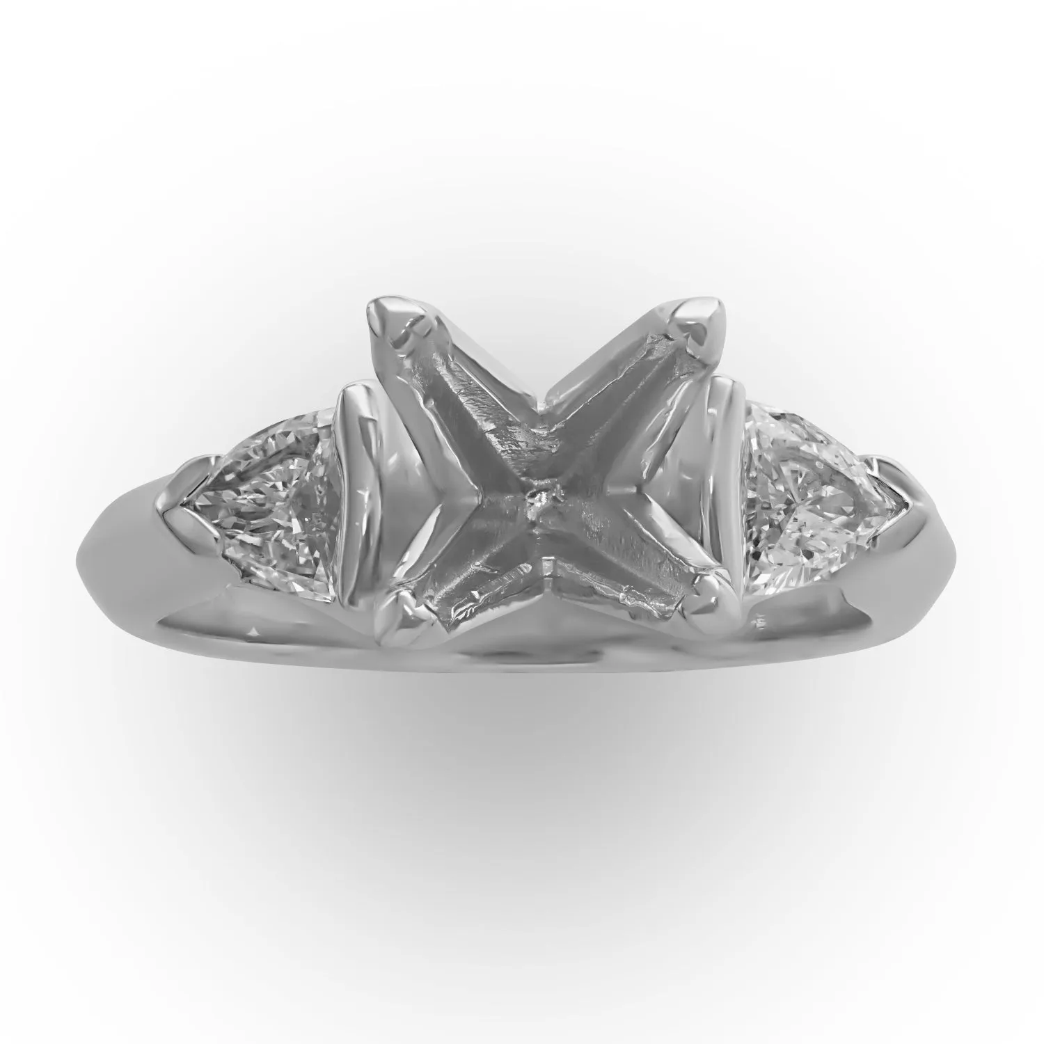 Trillion Diamond Semi-mount Ring