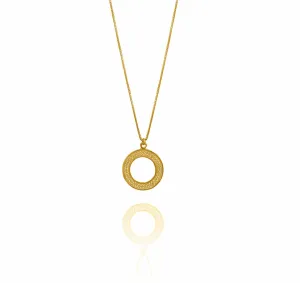 VALERIA GOLD MEDIUM PENDANT NECKLACE FILIGREE