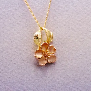 Wild Mountain Rose Two-Tone pendant